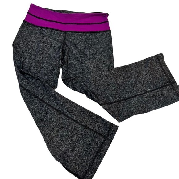 LULULEMON Groove Crop Capri Pants Heathered Grey Size 2 - Picture 1 of 4